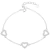 PULSERA TRIO HEART EMPTY DE PLATA 925 - comprar online