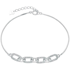 PULSERA ESLABON RODO SHINE DE PLATA 925 - comprar online