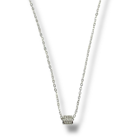 COLLAR DONITA SHINE DE ACERO BLANCO