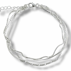 PULSERA TRIPLE FVC DE PLATA 925 - comprar online