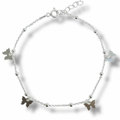 PULSERA FOUR BUTTERFLY DE PLATA 925 - comprar online