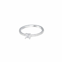 ANILLO CINTILLO SQUARE SLIM DE PLATA 925