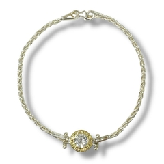 PULSERA BVLGARI BIG WHITE DE PLATA 925