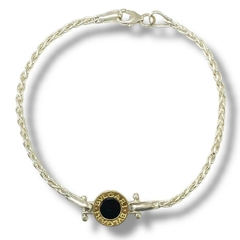 PULSERA BVLGARI BIG BLACK DE PLATA 925 - comprar online