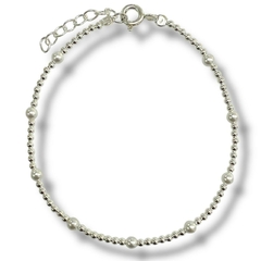 PULSERA BOLITAS FULL PEARL BIG DE PLATA 925