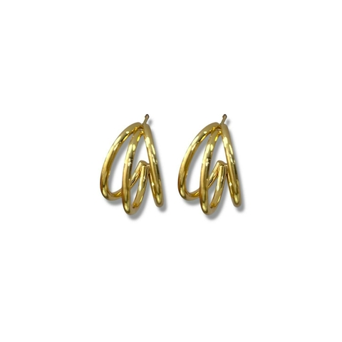 AROS THREE NEW GOLD DE ACERO DORADO - comprar online