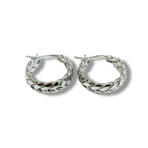 ARGOLLAS TRENZA FULL DE ACERO QUIRURGICO