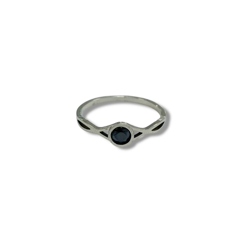 ANILLO PEARL BLACK DE ACERO QUIRURGICO