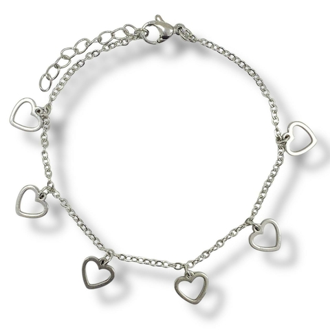 PULSERA HEART FLY DE ACERO QUIRURGICO