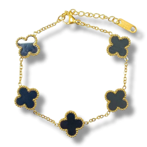 PULSERA VANCLIFF BLACK GOLD DE ACERO DORADO - comprar online