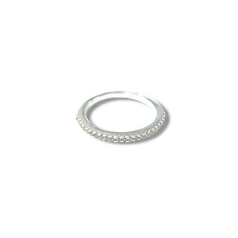 ANILLO MEDIO SINFIN AGUDO DE PLATA 925