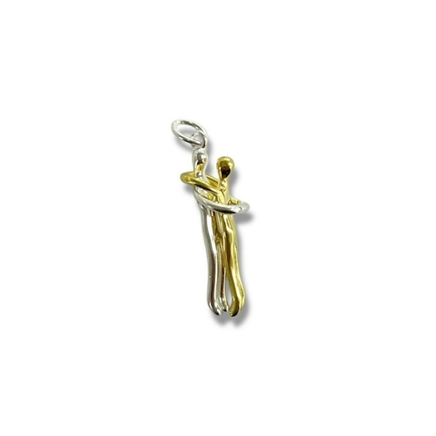 DIJE ABRAZO GOLD SILVER DE PLATA 925 - comprar online