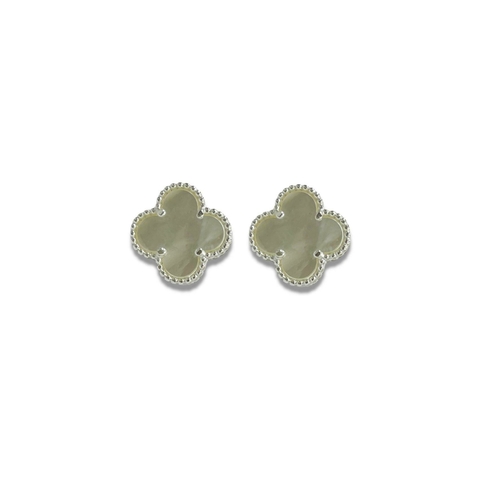 AROS TREBOL VC NACAR M DE PLATA 925 - comprar online