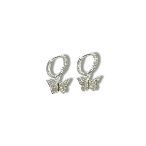ARGOLLAS SHINE BUTERFFLY DE ACERO BLANCO - comprar online