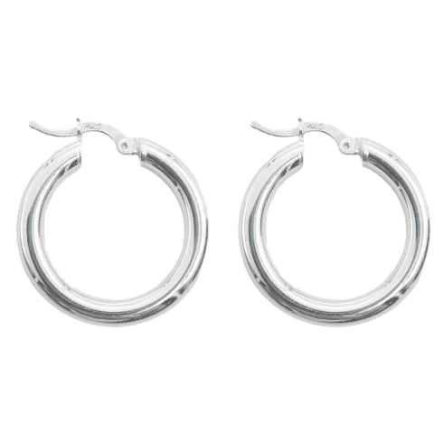 ARGOLLAS TUBO FRANCES 26MM DE PLATA 925 - comprar online