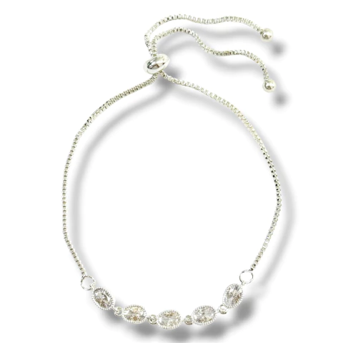 PULSERA TENIS PRINCES DE ACERO BLANCO