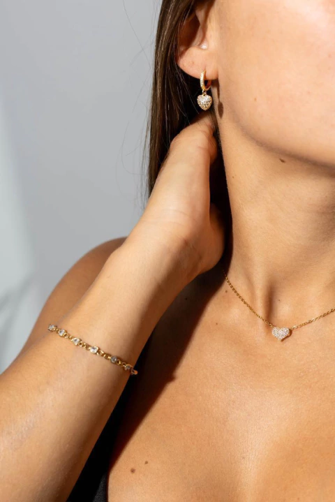 SET LOVE GOLD DE ACERO DORADO