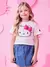 Blusa Infantil Branco Manga curta com Laço 3D- HELLO KITTY 6761 - comprar online