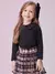 Conjunto Infantil Blusa Gola Manga Curta e Saia Tule Xadrez - Animê - P5674 - loja online