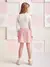 Conjunto Infantil Blusa Mangas Longas e Saia Veludo- Short Interno - Momi H5368 na internet