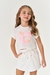 Conjunto Infantil Blusa Estampa e Short/Saia Branco - CINTI -12249 - - comprar online