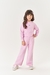 Conjunto Infantil Rosa em Moleton com Capuz e Gliter - CINTI 12359 na internet