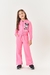 Conjunto Infantil Moleton Franelado Rosa Capuz - CINTI 12383 - Looks Babilice