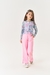 Conjunto Infantil Calça Rosa Gliter+ Blusa Mangas Longas e Blusa Coton Alças - CINTI 12425 na internet