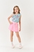 Conjunto Infantil Cropped Alça Babado e Saia em Moleton (Short Embutido) - CINTI 12469 na internet