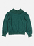 Conjunto Longo Infantil Menina em Moletom VERDE COM FLORES - Momi - loja online