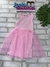 Vestido Infantil Rosa Malha Canelado e Tule - Mon Sucré - 3126050 - comprar online