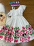 Vestido Infantil com Babado e Estampa de Azulejos -ANIMÊ N4237