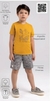 Conjunto Infantil Menino Blusa Manga Curta e Bermuda Listradinha - Bugbee - 13762 - comprar online