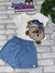 Conjunto Infantil Blusa Mangas Curtas e Saia Azul (Short Embutido) - MOMI J6765 - comprar online