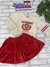 Conjunto Infantil Blusa Mangas Longas e Saia Vermelho (Short Embutido) - MOMI J6803 - comprar online