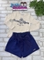 Conjunto Infantil Blusa MangasLongas e Short Laço Strass- MOMI - H6186 - comprar online