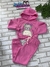 Conjunto Infantil Rosa em Moleton Urso com Capuz - CINTI 12366 - comprar online