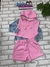 Conjunto Infantil Rosa em Moleton Colete e Short + Blusa Estampada - CINTI 12423 - comprar online