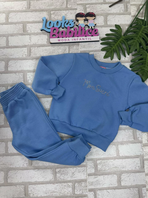 Conjunto Infantil Menina Moletom Azul - Mon Sucré 8026142 - comprar online