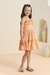 Vestido Infantil Babado e Franzidinho com Alças Detalhe Corrente - Petit Cherie 3125042 - comprar online