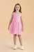 Vestido Infantil Rosa Regata Saia em Tule com Gliter- Petit Cherie 3125266 - Looks Babilice
