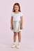 Conjunto Infantil Blusa e Short Saia Prateado - Petit Cherie 8026200 na internet