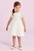 Vestido Infantil Branco Rosas em Tule Poá - Petit Cherie - 3126028 - Looks Babilice