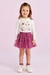 Conjunto Infantil Blusa Ursos Stras e Saia Tule (Short Embutido) Petit Cherie - 8026130 na internet