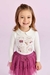 Conjunto Infantil Blusa Ursos Stras e Saia Tule (Short Embutido) Petit Cherie - 8026130 - Looks Babilice