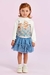 Conjunto Infantil Blusa e Saia Tule Azul Poa (Short Embutido) Petit Cherie - 8026184 - Looks Babilice