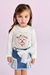 Conjunto Infantil Blusa e Saia Jeans Tule Poá (Short Embutido) Petit Cherie -8026418 - Looks Babilice