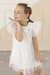 Vestido Infantil Godê Branco em Tule - Mon Sucré - 25438 - comprar online