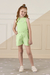 Conjunto Infantil Verde Short e Blusa Coração - Mon Sucré - 25064 - comprar online