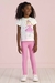 Conjunto Infantil Blusa Mangas Curtas e Calça Legging Rosa- Mon Sucré 8026062 na internet